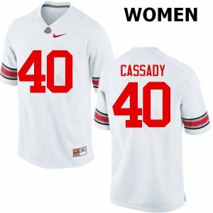 Women's Ohio State Buckeyes #40 Howard Cassady White Nike NCAA College Football Jersey New Arrival RZD8544QR